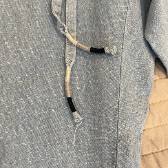 J.Crew Chambray Tie-Waist Denim Crop Pants - Picture 3 of 7